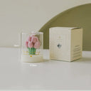 Tulip Bouquet Soy Wax Candle – Glass Dome Gift Candle