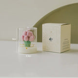 Tulip Bouquet Soy Wax Candle – Glass Dome Gift Candle