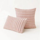 Ribbed Faux Fur Cushion Cover – Soft & Textured