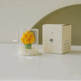 Tulip Bouquet Soy Wax Candle – Glass Dome Gift Candle