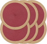 Set of 6 Woven Round Placemats – 38cm