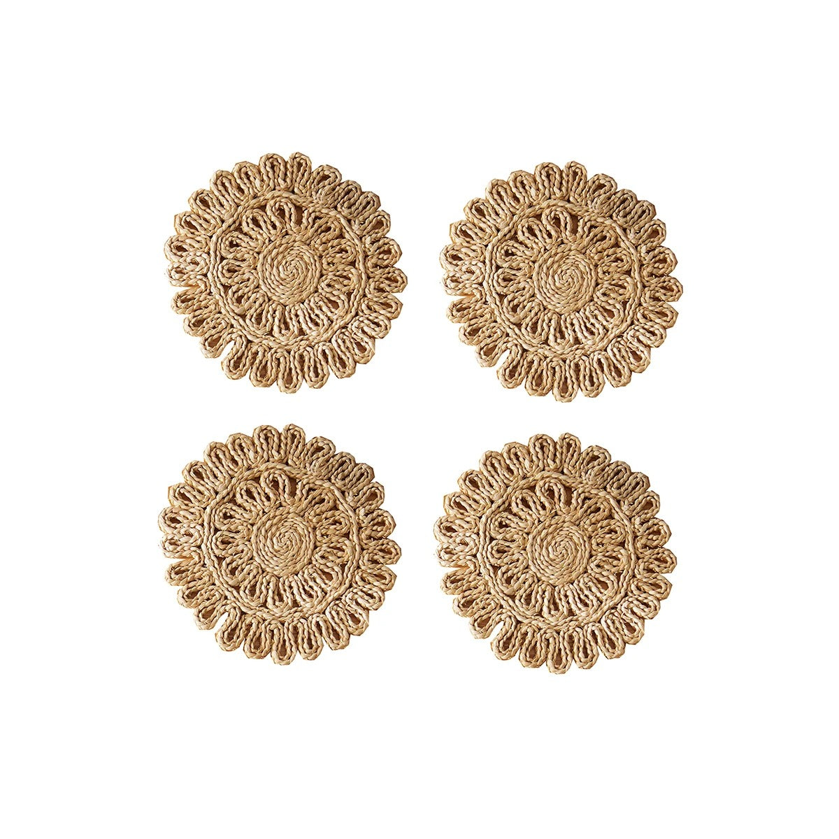 Natural Woven Macramé Placemats – 30cm