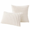 Ribbed Faux Fur Cushion Cover – Soft & Textured