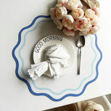 Floral Wave Faux Leather Placemats – 34cm