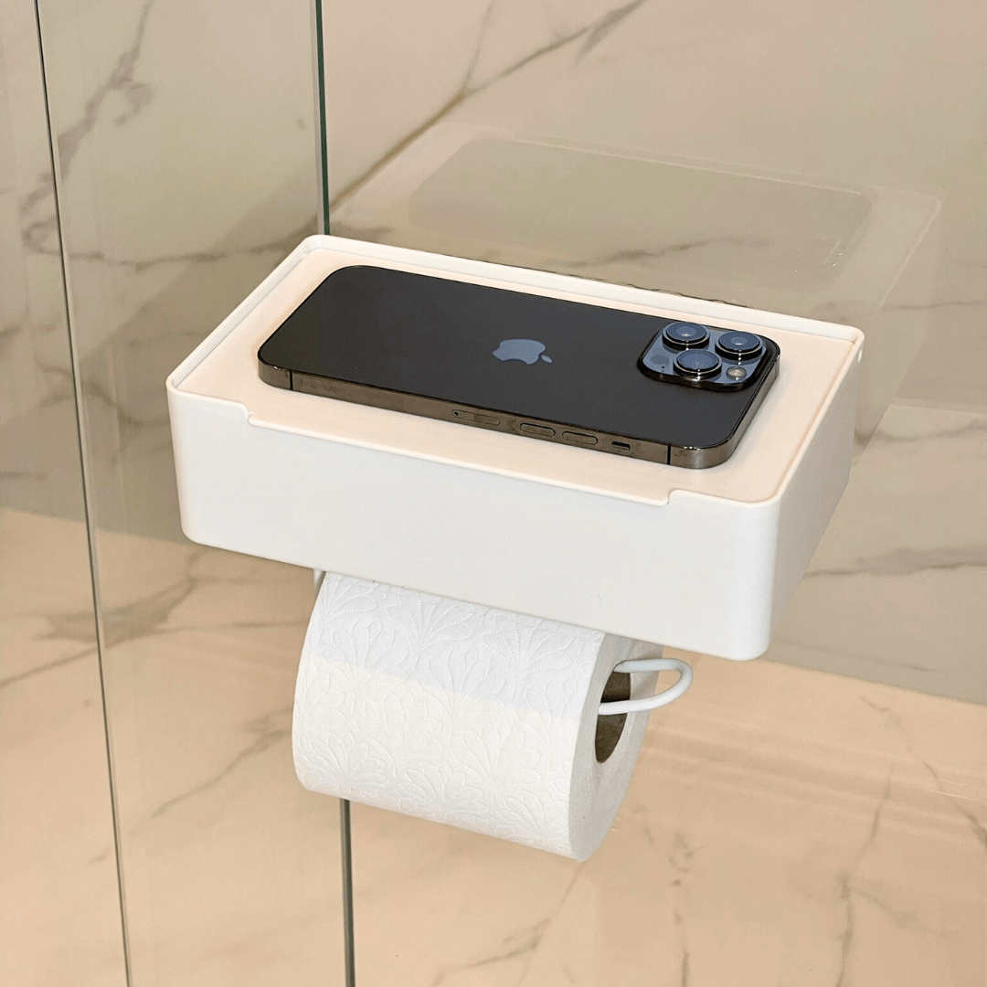 3M Wall-Mounted Toilet Roll Holder with Storage Shelf