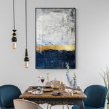 Abstract Navy & Gold Canvas Print