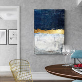 Abstract Navy & Gold Canvas Print