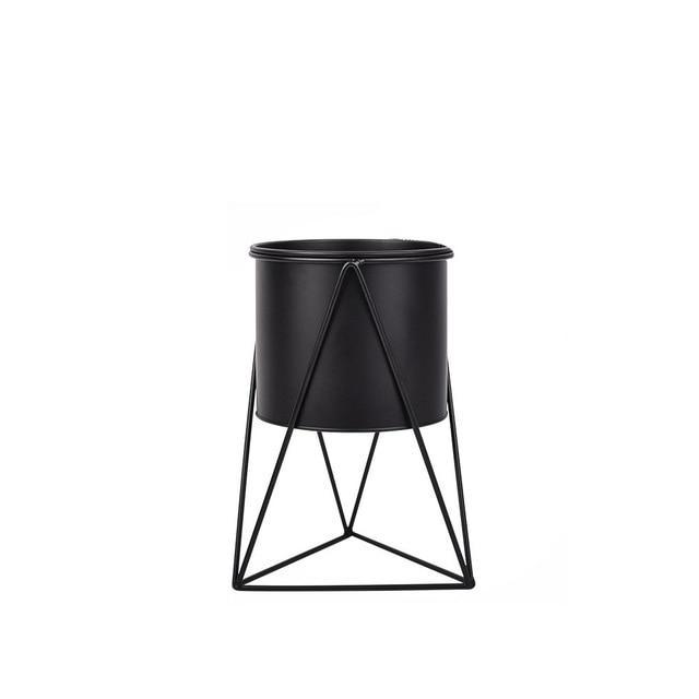 Circular Ceramic Planter & Stand