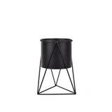 Circular Ceramic Planter & Stand