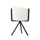 Ceramic Flower Planters with Modern Stand