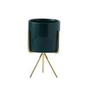 Ceramic Flower Planters with Modern Stand