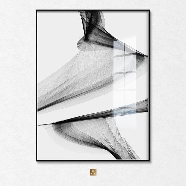 Abstract Black & White Canvas Prints