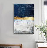 Abstract Navy & Gold Canvas Print