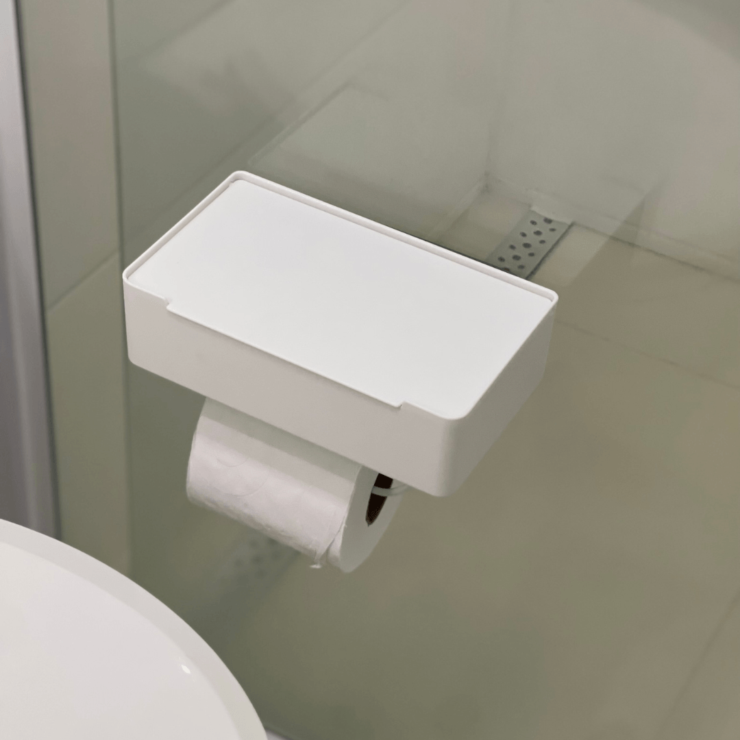 3M Wall-Mounted Toilet Roll Holder with Storage Shelf