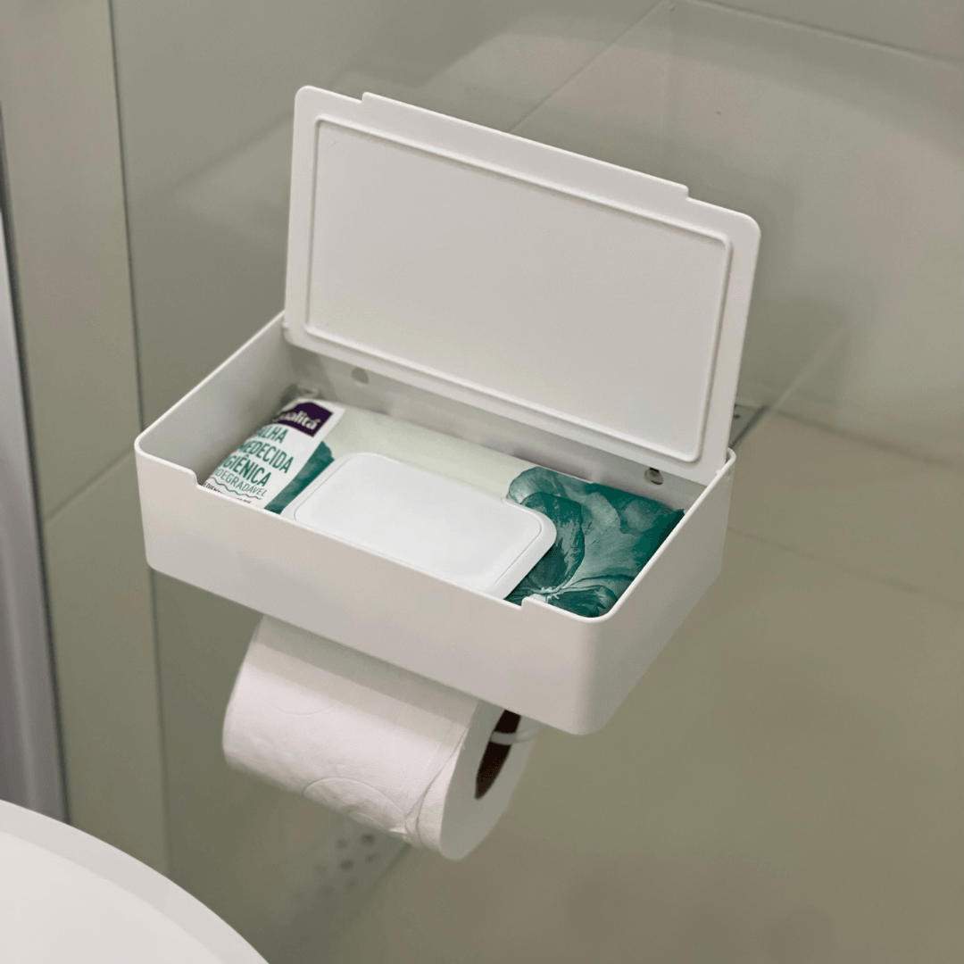 3M Wall-Mounted Toilet Roll Holder with Storage Shelf
