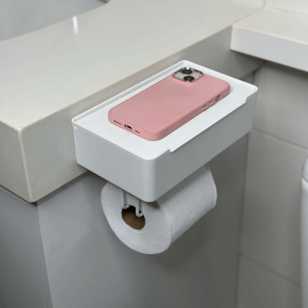 3M Wall-Mounted Toilet Roll Holder with Storage Shelf