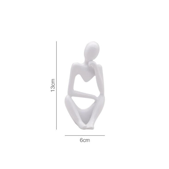 Trio Thinker Sculptural Figurines