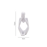 Trio Thinker Sculptural Figurines