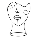 Miro Abstract Line Art Face Sculpture