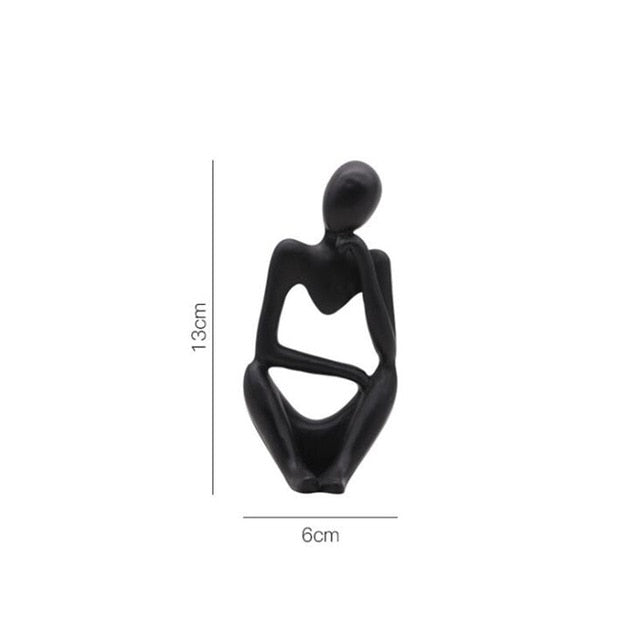 Trio Thinker Sculptural Figurines