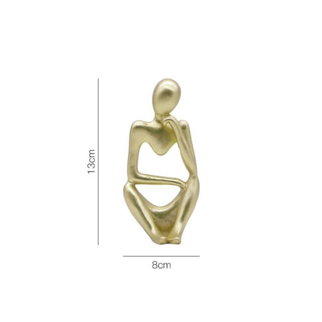 Trio Thinker Sculptural Figurines